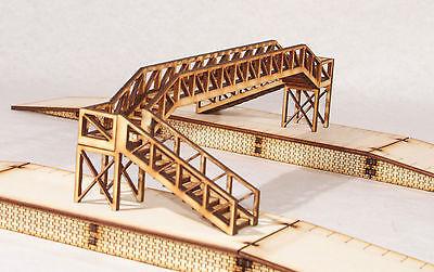 FB002 Platform Footbridge Triple Track Span OO Gauge Model Laser Cut Kit 